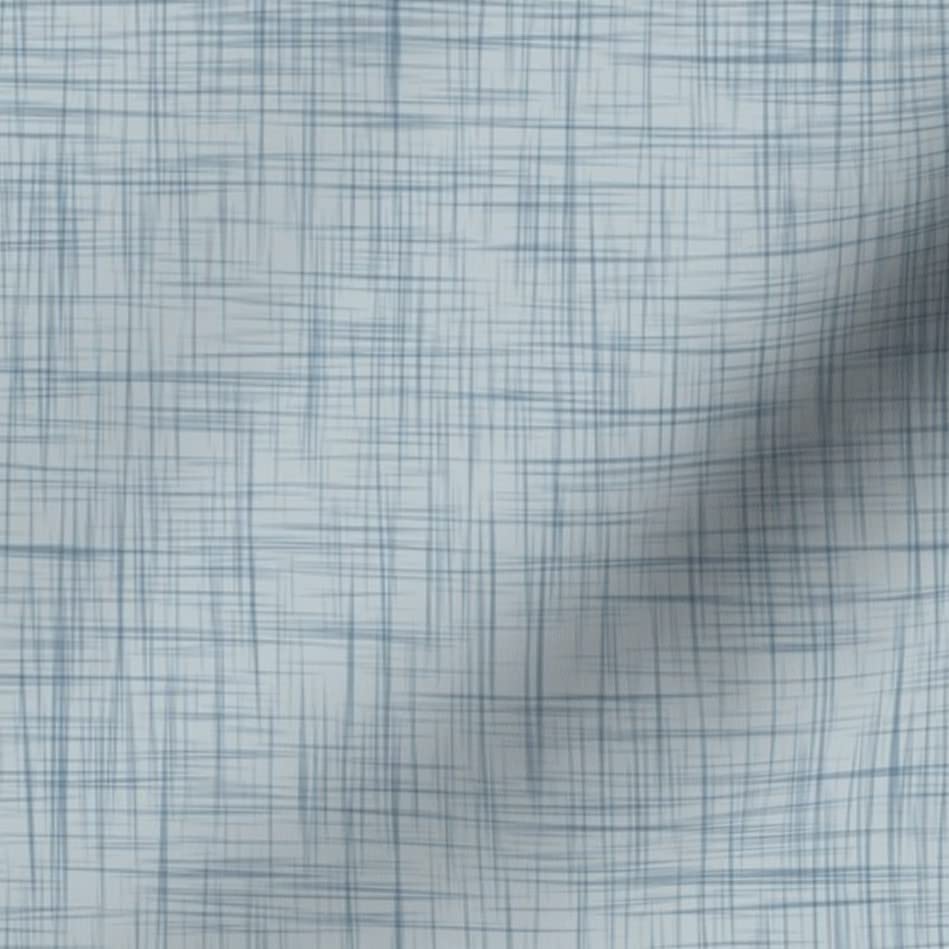 Blue Small Scale Grid Lines Woven Coordinate Collection Texture Lined Printed on Minky Fabric by The Yard - Soft & Durable Spoonflower Fabric for Sewing Baby Blankets, Quilt Backing, Plush Toys & DIY Crafts