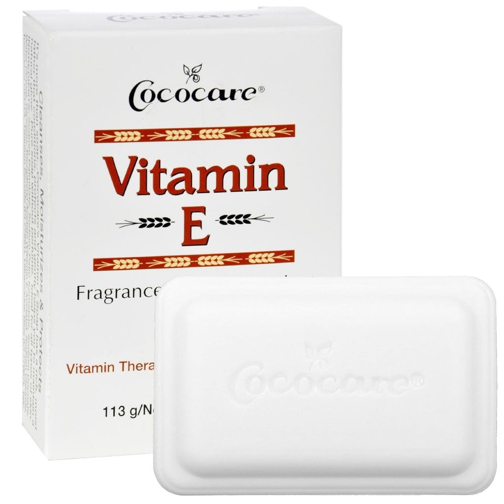 Cococare Vitamin E Bar Soap - 4 Oz (Pack of 4) - Moisturizing Bath & Body Soap for Dry Skin - Perfect for Daily Cleansing, Shower & Spa Relaxation