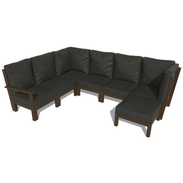 Custom 7-Piece Deep Seating Sectional Sofa Set with Ottoman - Modern L-Shaped Couch for Living Room, Family Room & Lounge Areas