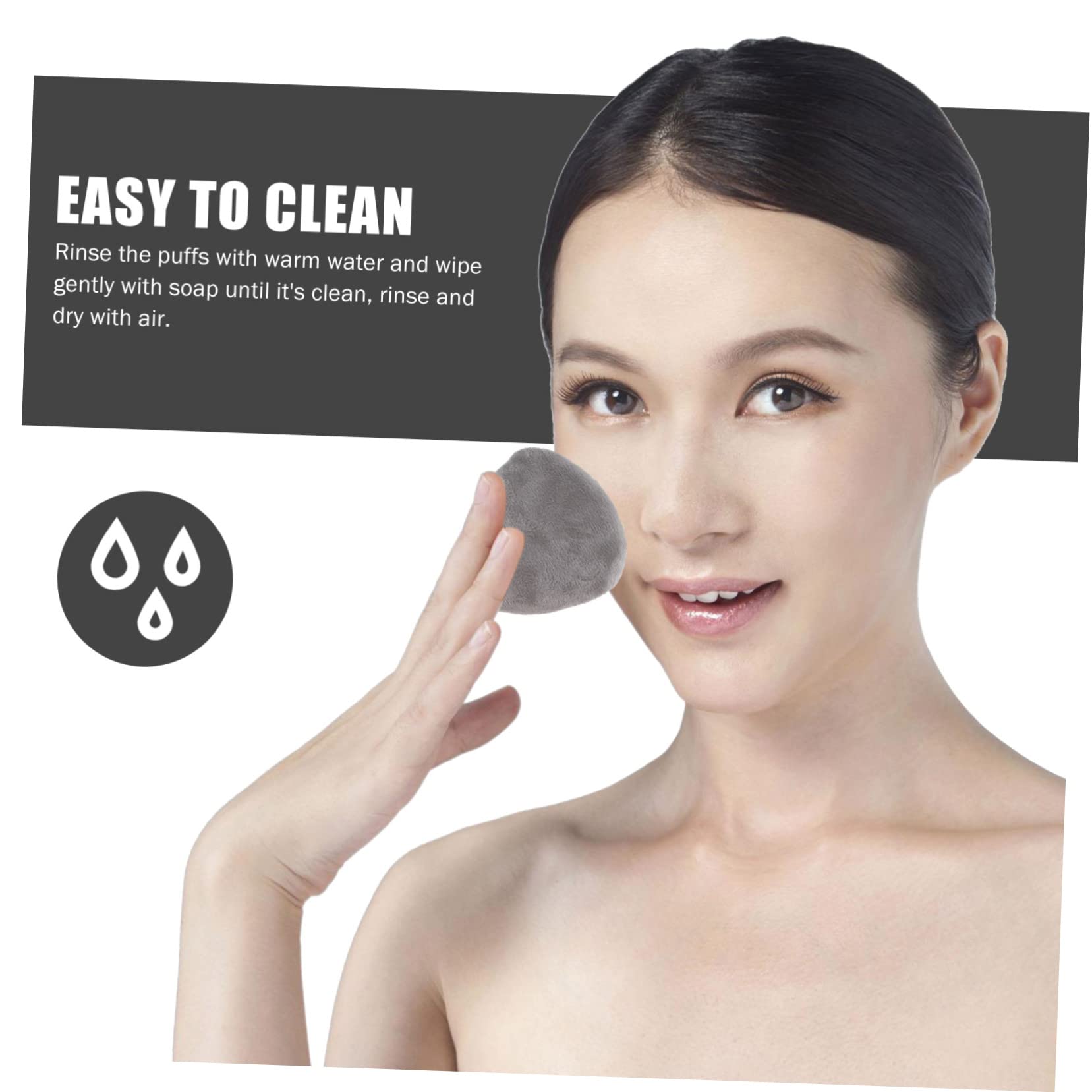 8-Piece Heart-Shaped Powder Puff Set - Soft Pure Cotton Makeup Puffs for Foundation & Face Powder - Ideal for Travel, Touch-Ups & Professional Makeup Application