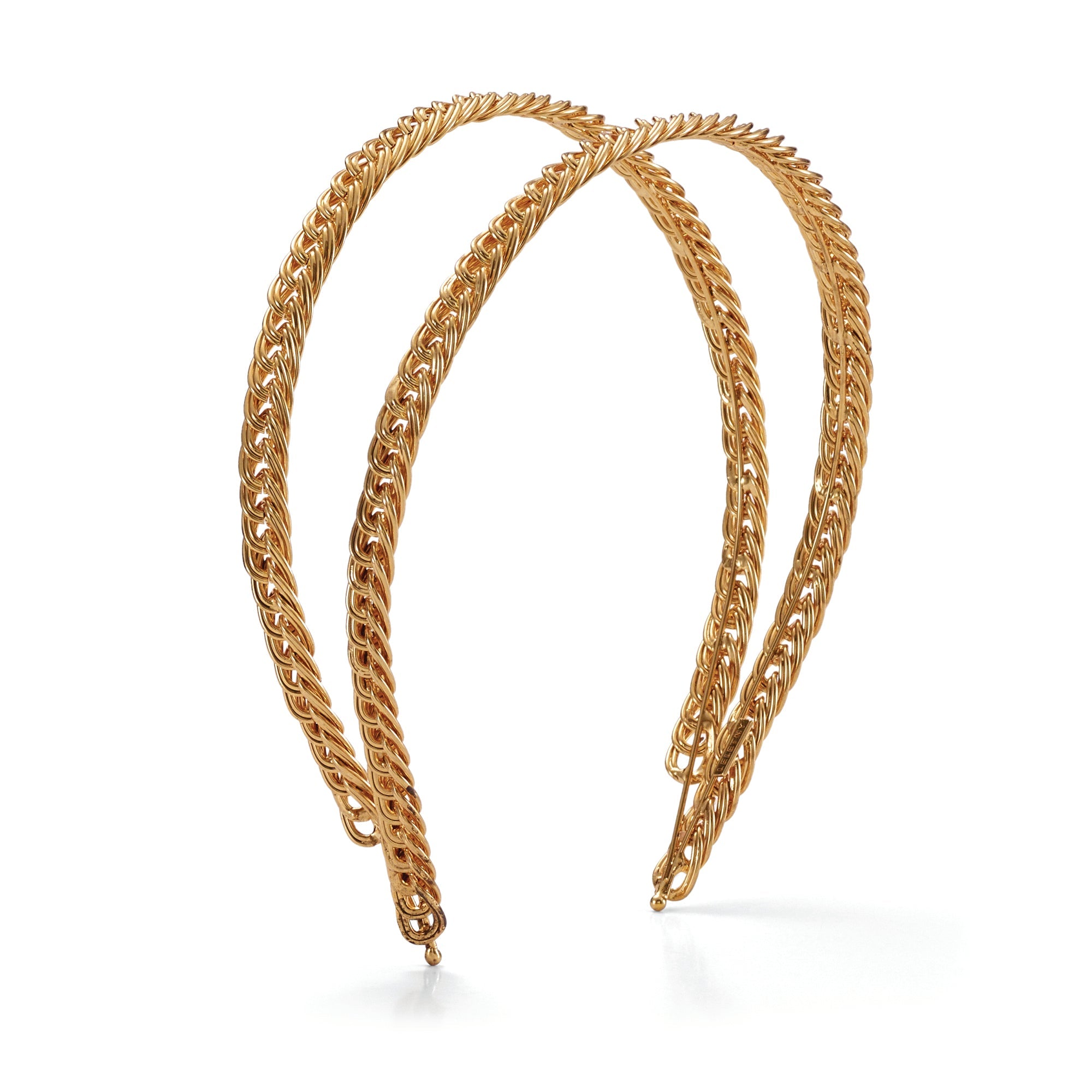 Nova Curb Chain Double Strand Headband - Elegant Hair Accessory for Women | Perfect for Weddings, Parties & Everyday Wear