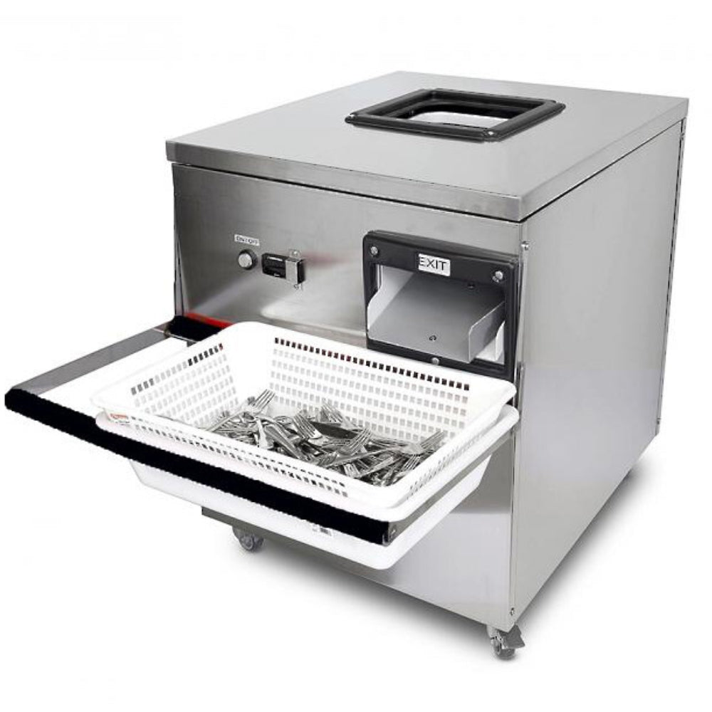 CPI SilverShine Cutlery Polisher - Professional Silverware Cleaning & Sanitizing Machine with Drying Function | Perfect for Restaurants, Hotels & Commercial Kitchens