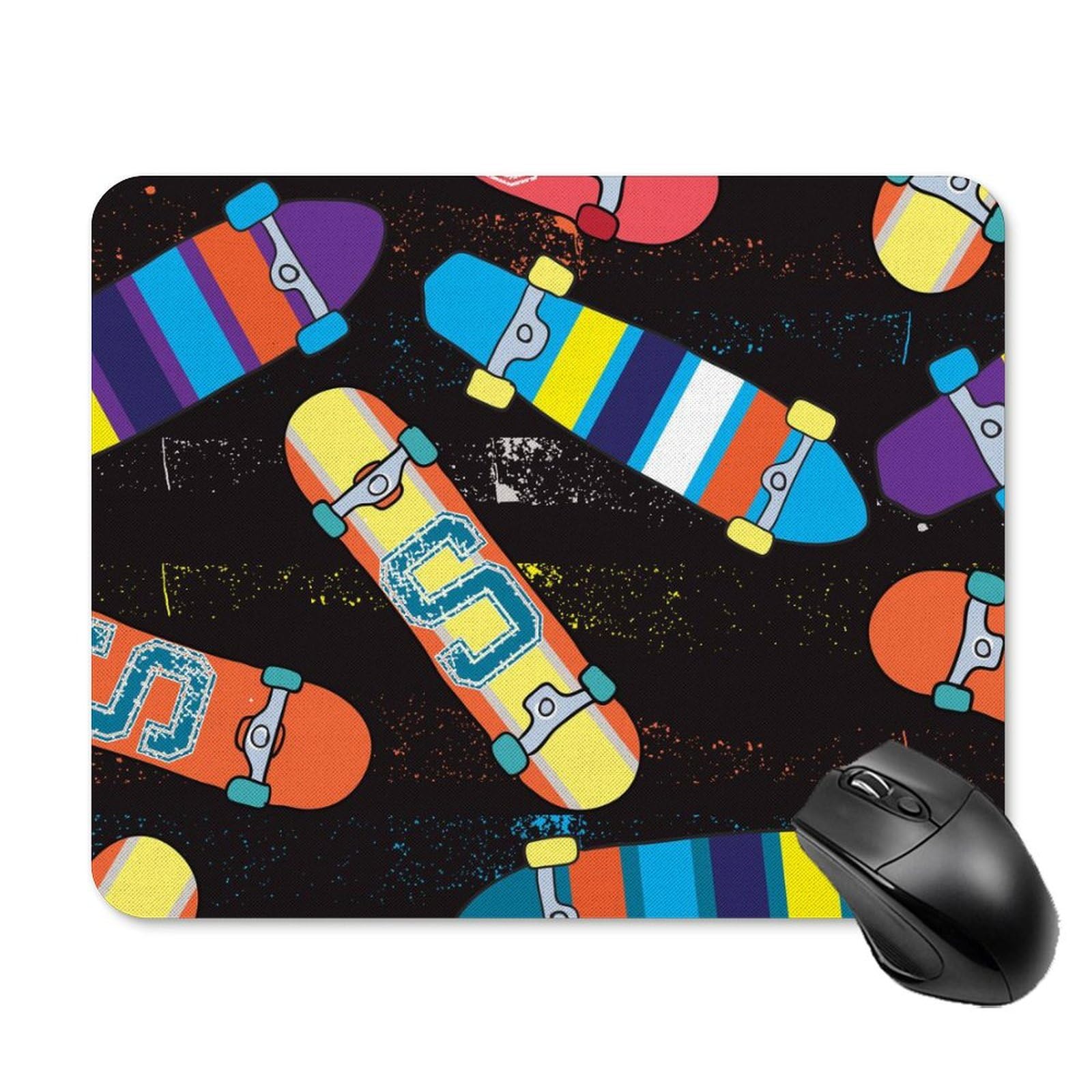 Durable Non-Slip Waterproof Gaming Mouse Pad - 20x25cm Skateboard Design Office & Home Computer Accessory for PC, Laptop, Work & Gaming Setup