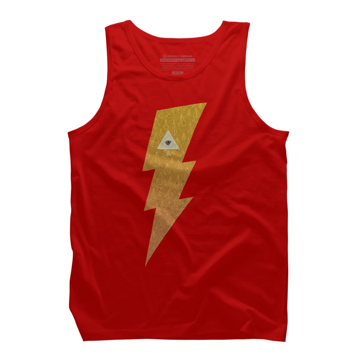 Design By Humans Men's Lightning Graphic Tank Top - Cool & Comfortable Muscle Tee for Casual Wear, Gym, and Summer Outfits