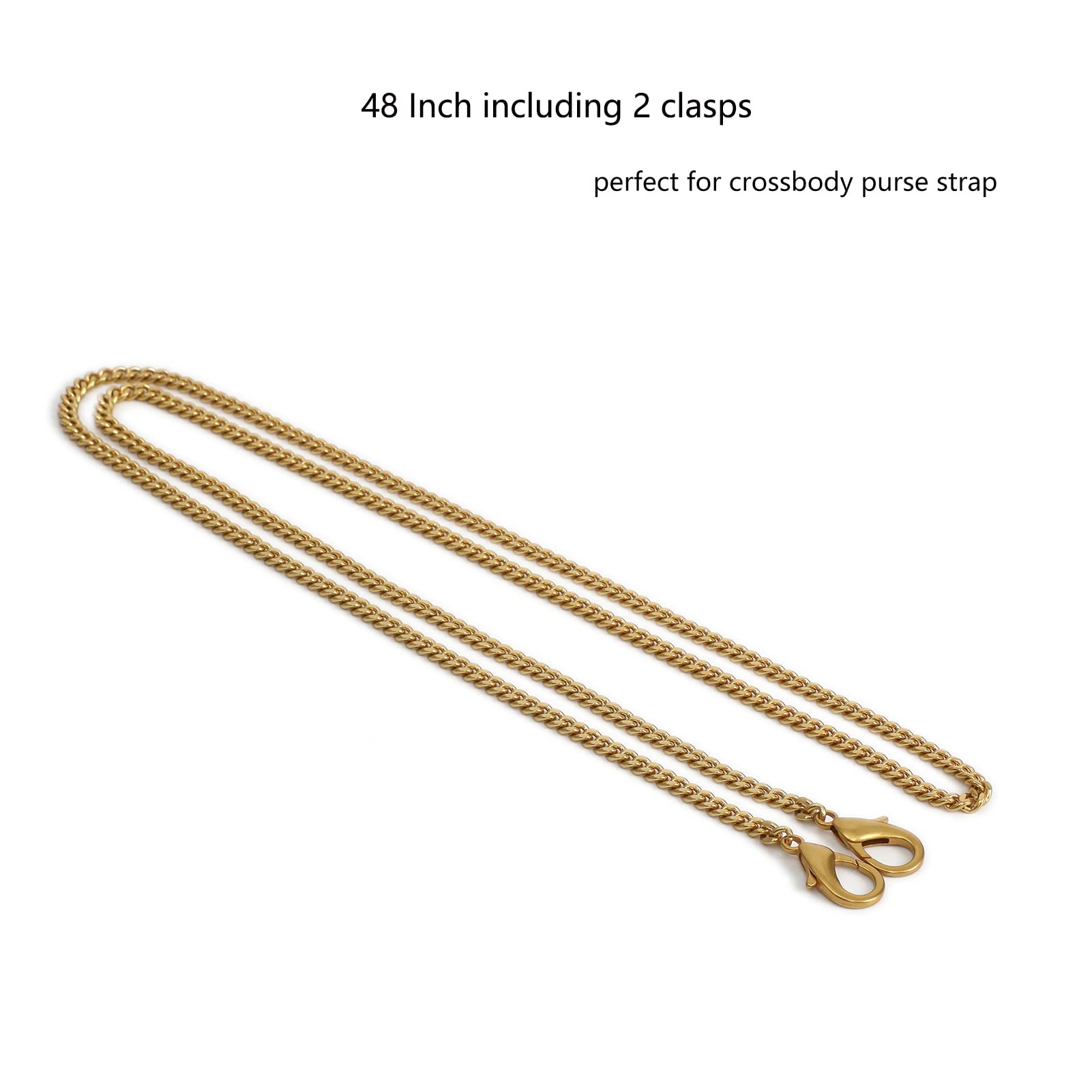 Mini Purse Chain Strap Replacement - 48 Inch Antique Gold Handbag Crossbody Shoulder Strap Accessory for Women's Bags | Perfect for Daily Use, Parties & Travel