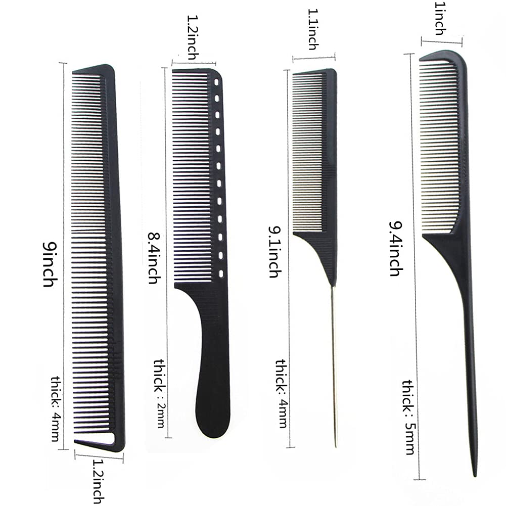 **Professional Hair Cutting Cape with Adjustable Clasp & Styling Comb Set – Includes Rat Tail, Fine Tooth & Dressing Combs for Salon, Barber & Home Haircuts**    *(Use Cases: Perfect for professional salons, barber shops, and at-home haircuts, ensuring precision styling and mess-free grooming.)*