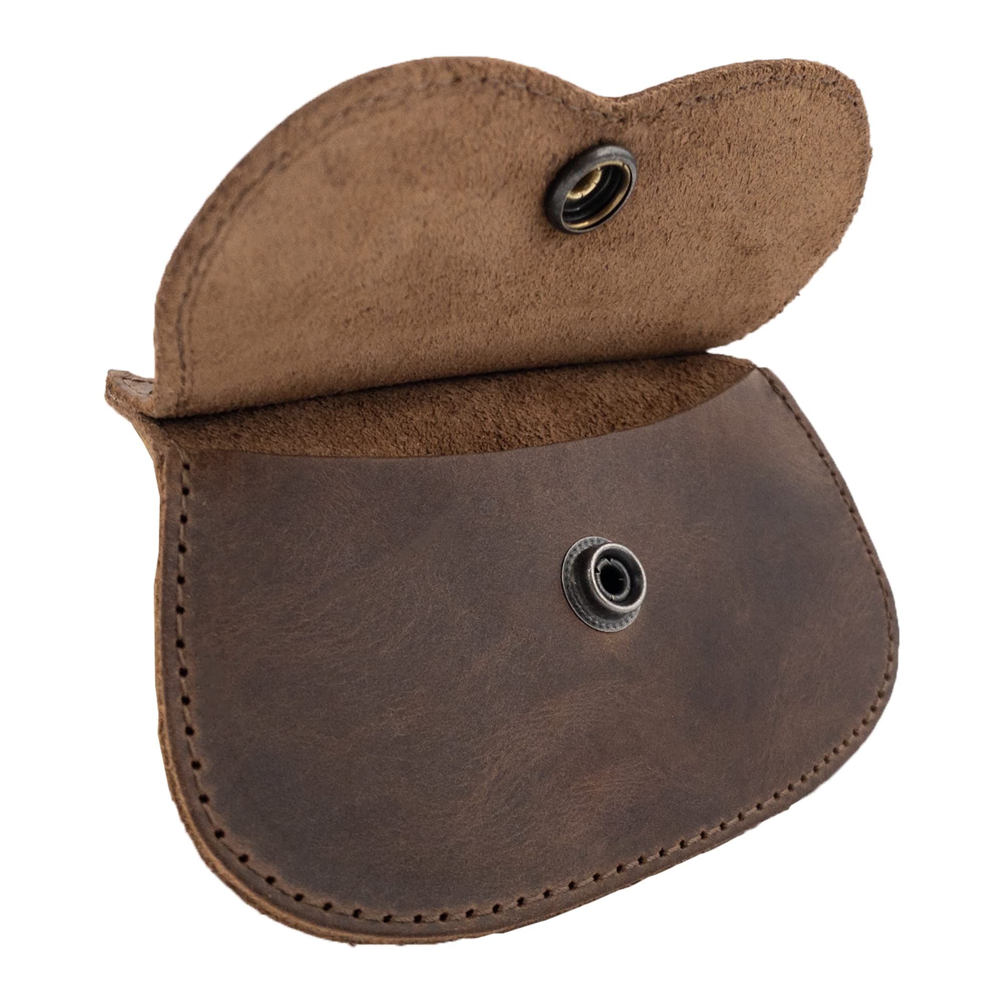 Handmade Full Grain Leather Cat Shape Wallet by Hide & Drink - Bourbon Brown | Stylish & Durable Women's Accessory for Everyday Use & Gift Giving