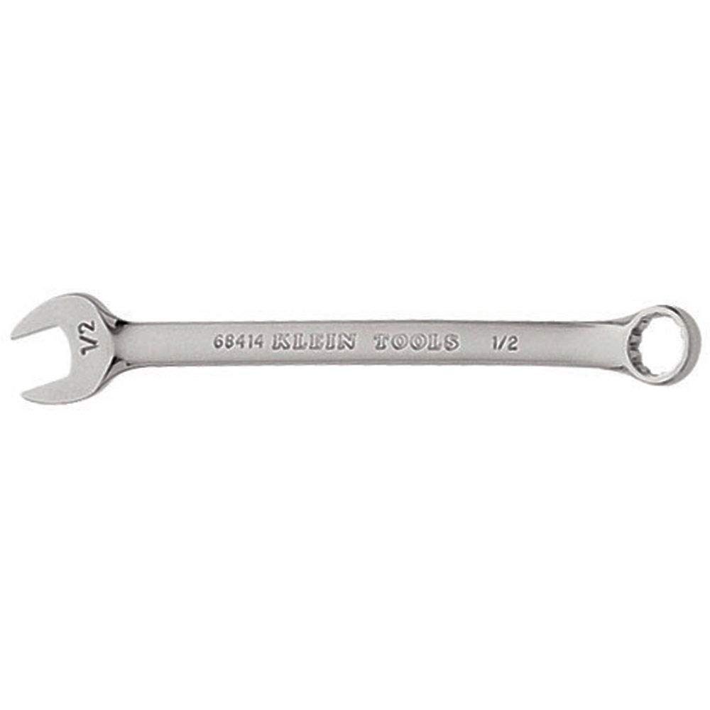 Klein Tools 68414 1/2-Inch Combination Wrench - Professional Grade Steel Wrench for Plumbing, Automotive & DIY Projects - Perfect for Tightening Nuts and Bolts in Home Repair and Construction