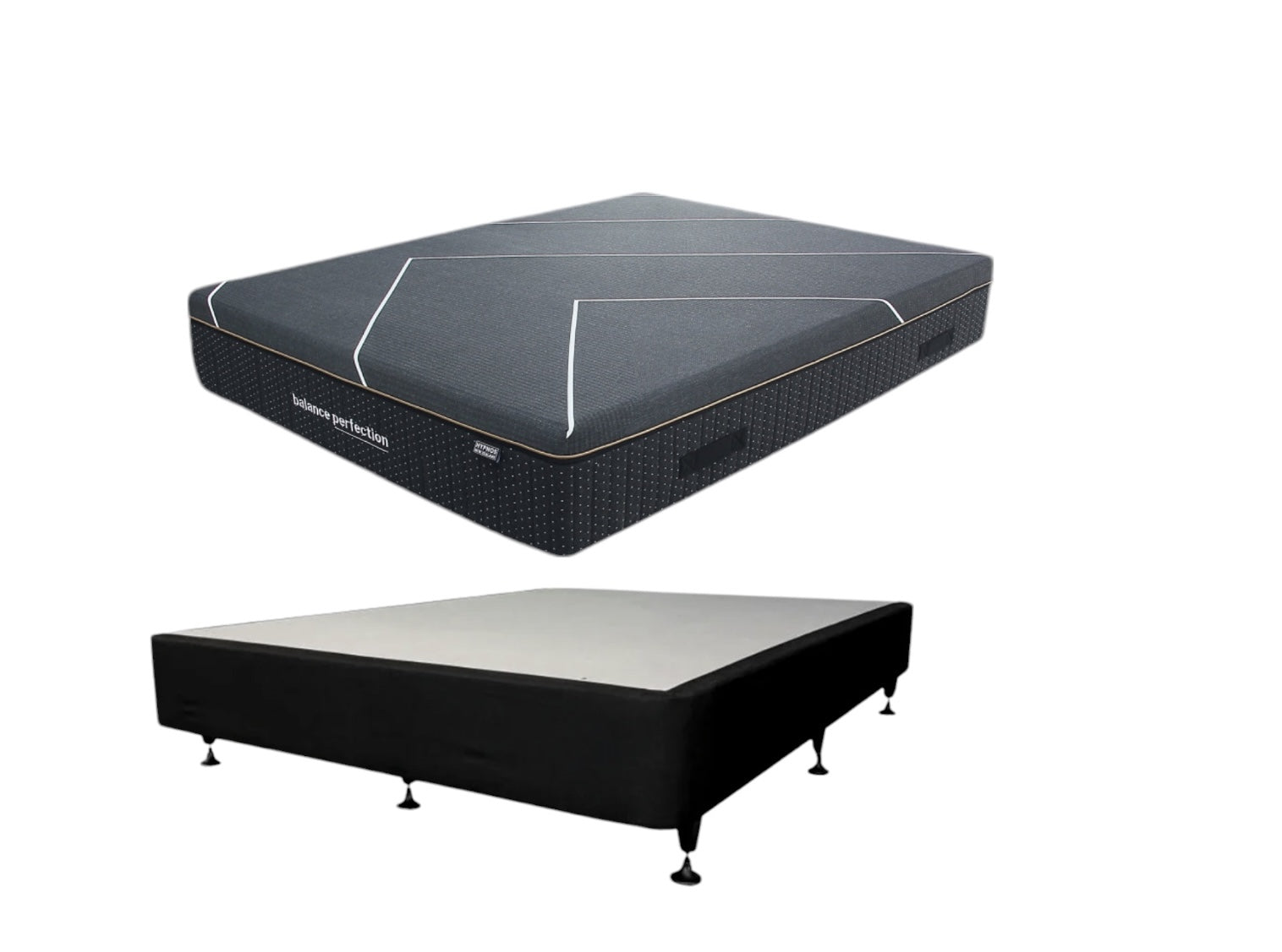 Balance Perfection Queen Size Mattress and Bed Frame Set - Premium Support for Back Pain Relief - Perfect for Master Bedrooms, Guest Rooms & Dormitories