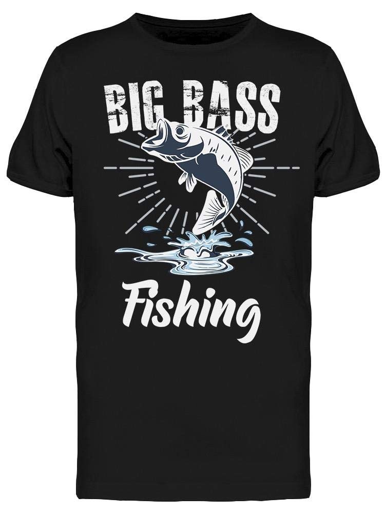 Big Bass Fishing T-Shirt for Men - Comfortable Cotton Graphic Tee for Anglers & Outdoor Enthusiasts - Perfect for Fishing Trips, Camping & Casual Wear