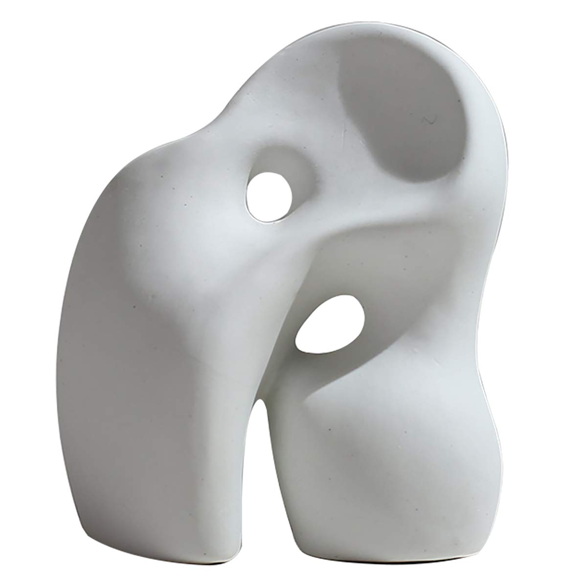 LKXHarleya Modern Abstract White Ceramic Vase - Minimalist Home Decor for Centerpieces, Weddings & Living Room | Perfect for Floral Arrangements, Table Decor & Interior Design