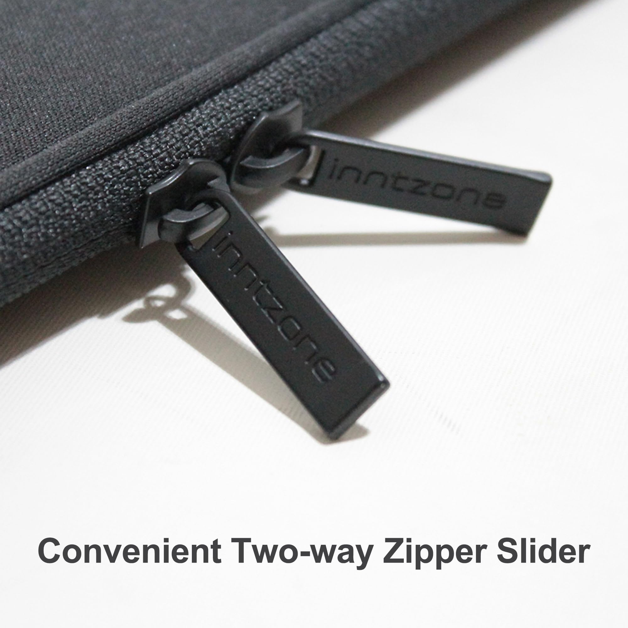 Inntzone 17.3 Inch Laptop Sleeve - Slim Lightweight Foldable Protective Case for Notebook Computer, Durable Flip Cover with Handle (Black) - Perfect for Business Travel, School, Office & Commuting