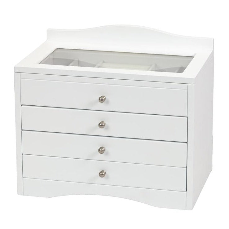Avril White Painted Large Jewel Case - Premium CD/DVD Storage Solution for Music Collectors & Media Organization
