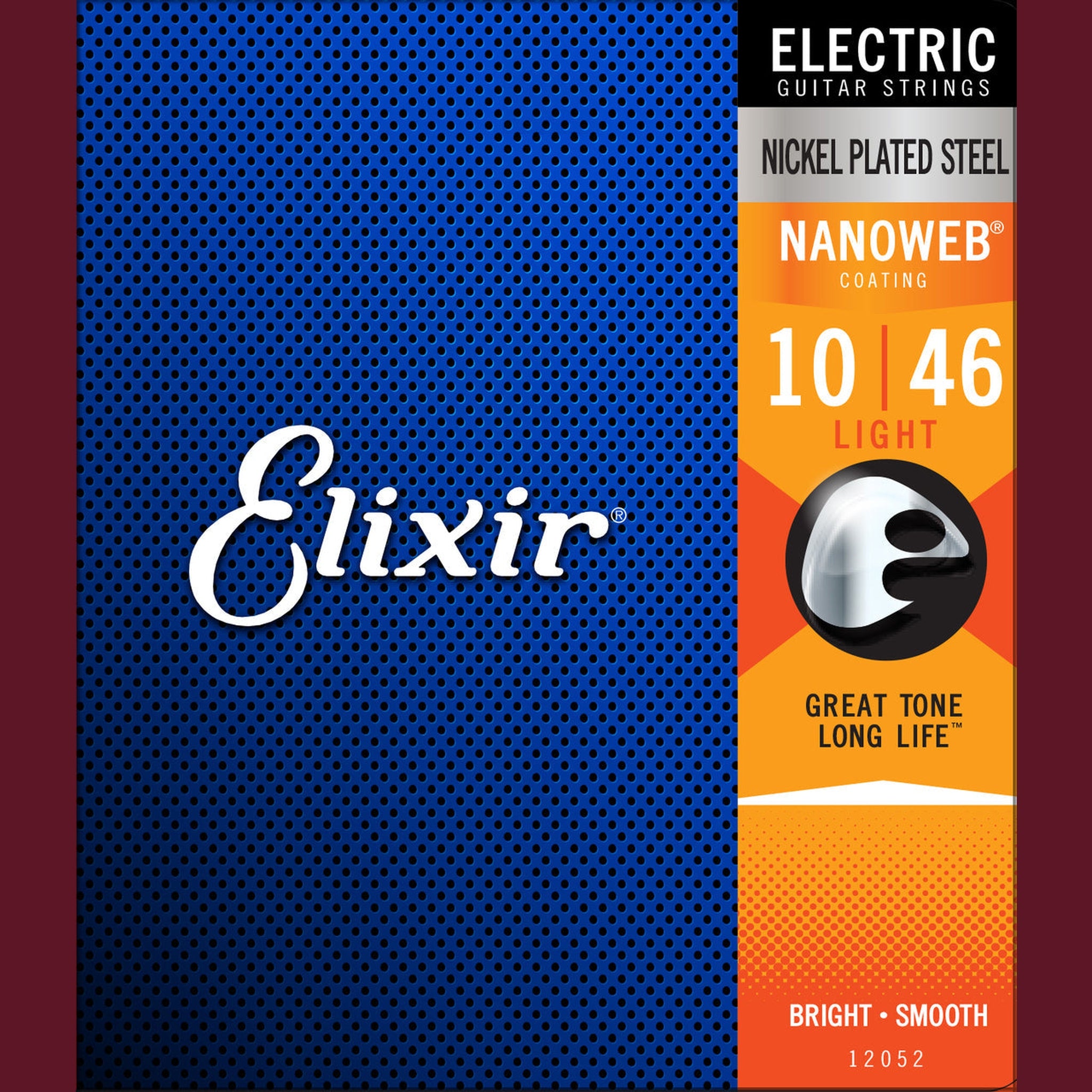 Elixir Nanoweb Light Electric Guitar Strings 10-46 Gauge - Premium Coated Strings for Smooth Playability & Longevity | Perfect for Rock, Blues & Studio Recording