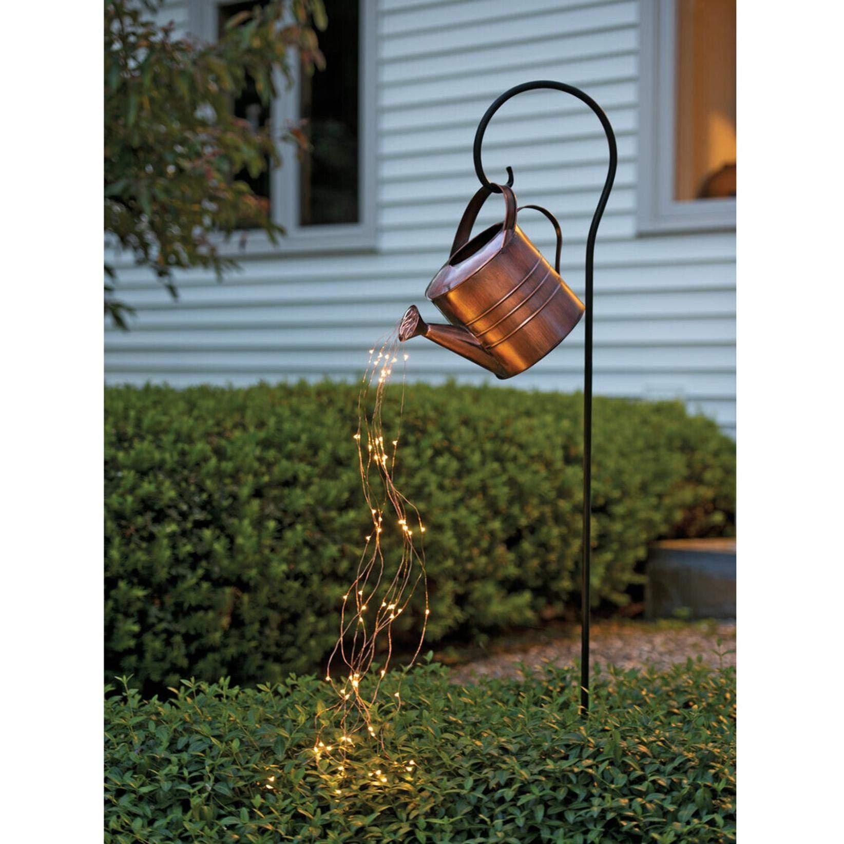 Tiffuniess Solar Garden Lights Outdoor - Watering Can Fairy LED String Lights with Copper Wire, Waterproof Star Shower Garden Art Decor for Patio, Yard, Pathway (Perfect for Outdoor Parties, Weddings & Landscape Lighting)