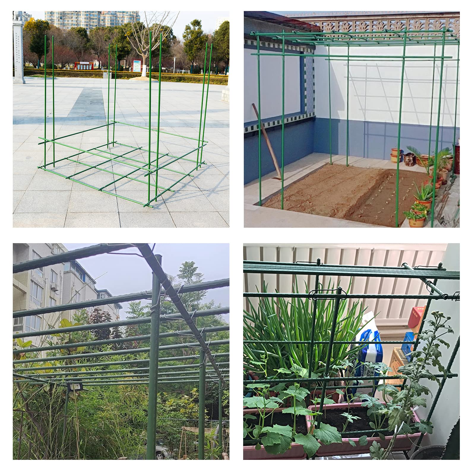 20Pcs Garden Stakes - Multi-Functional Plant Support Trellis for Tomatoes, Cucumbers & Potted Plants (59in Height, 0.43in Diameter) - Perfect for Vegetable Gardens, Backyard Farming & Indoor Plant Support