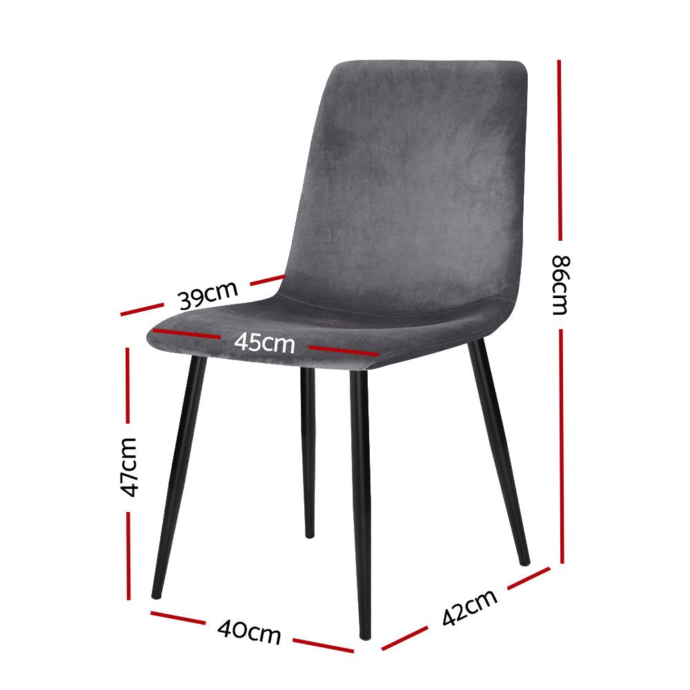 Modern Dining Chairs Set of 4 - Mid Century Style Wooden Kitchen Chairs with Upholstered Seats - Perfect for Dining Room, Kitchen, Breakfast Nook & Home Decor