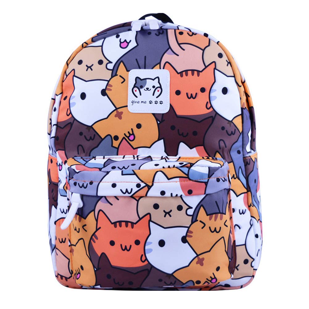 Anime Multifunctional Shoulder Bag - Cute Japanese Game Cat Backpack for School, Travel & Cosplay | Lightweight Durable Knapsack for Anime Fans & Gamers