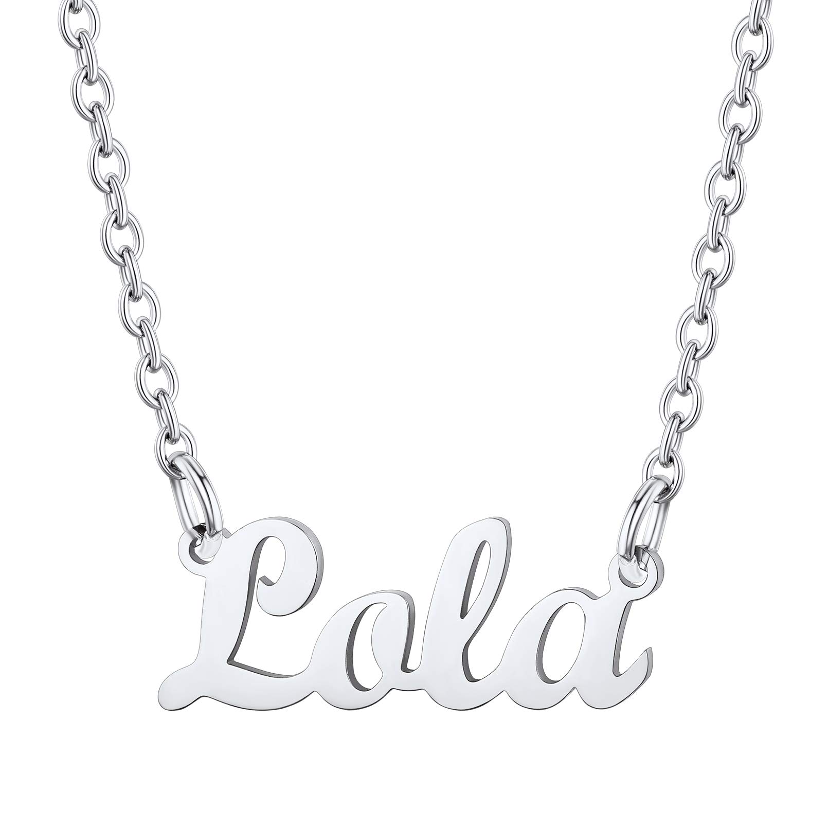 Custom4U Personalized Name Necklace - 18K Gold Plated Stainless Steel Pendant Jewelry for Women | Bridesmaid Gift, Birthday Present, Anniversary Keepsake | Perfect for Weddings, Graduations & Special Occasions