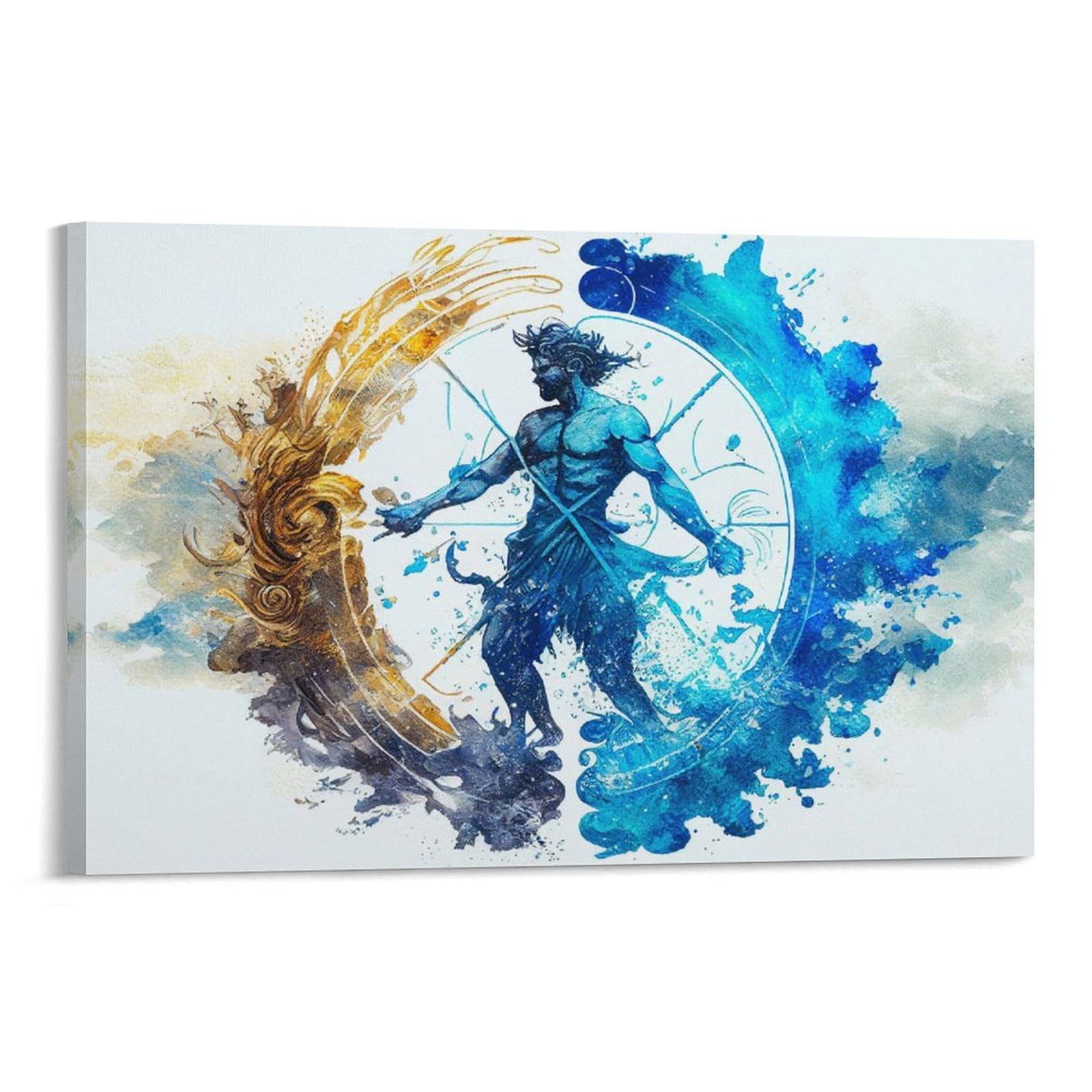Aquarius Constellation Poster - Zodiac Astrological Wall Art Print for Teen Boys Room Decor, 24x36 Inch (60x90cm) - Perfect for Bedroom, Dorm & Office Space