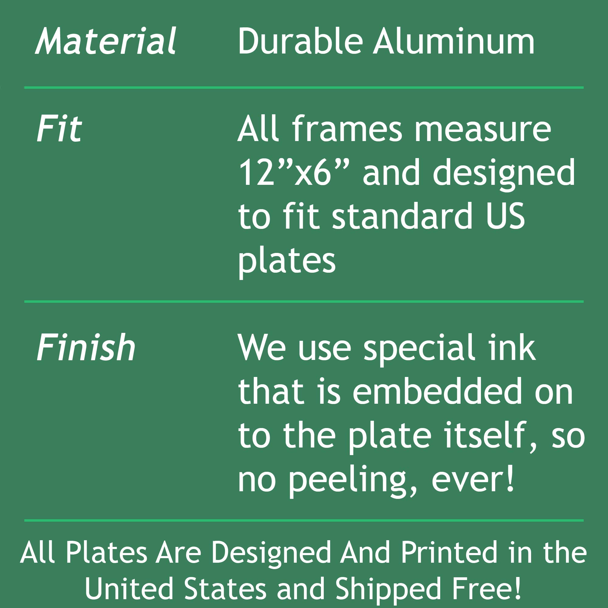 MCMP Not Today Aluminum License Plate Frame - Durable & Stylish Car Accessory for Trucks, SUVs & Vehicles - Perfect for Personalization & Customization