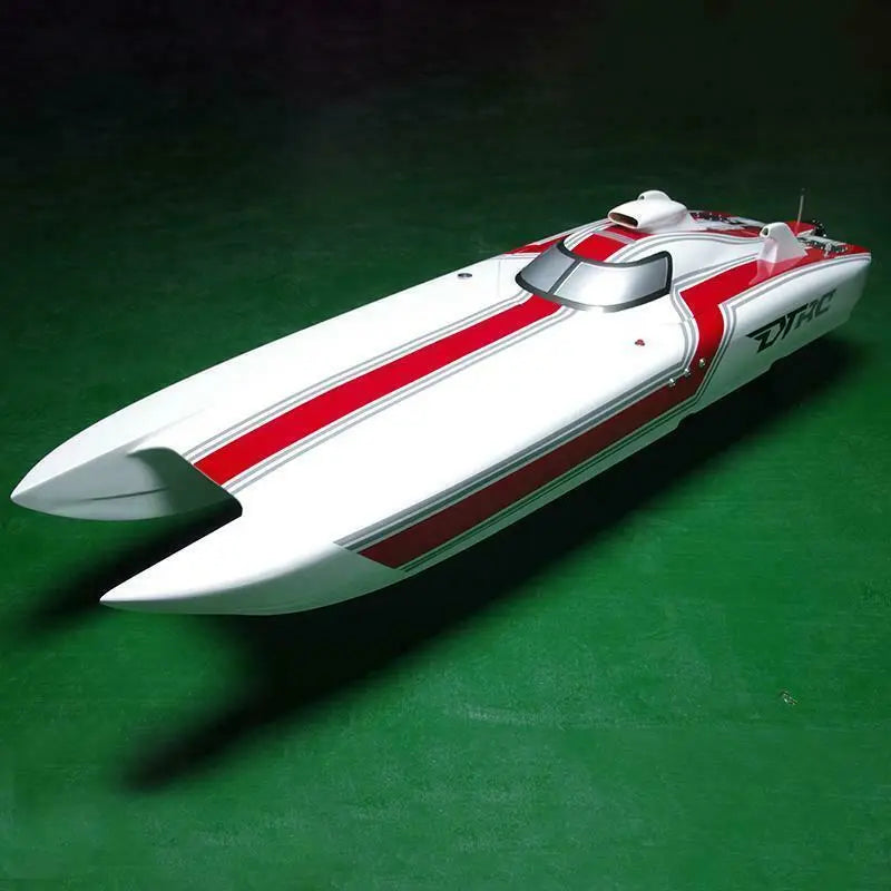 E51 2.4Ghz High Speed RC Racing Boat - 100km/h Dual Motor Kevlar Hull with PNP Servo ESC Mount (1300x360x220mm) - Perfect for Lake Racing, DIY Projects & Water Sports