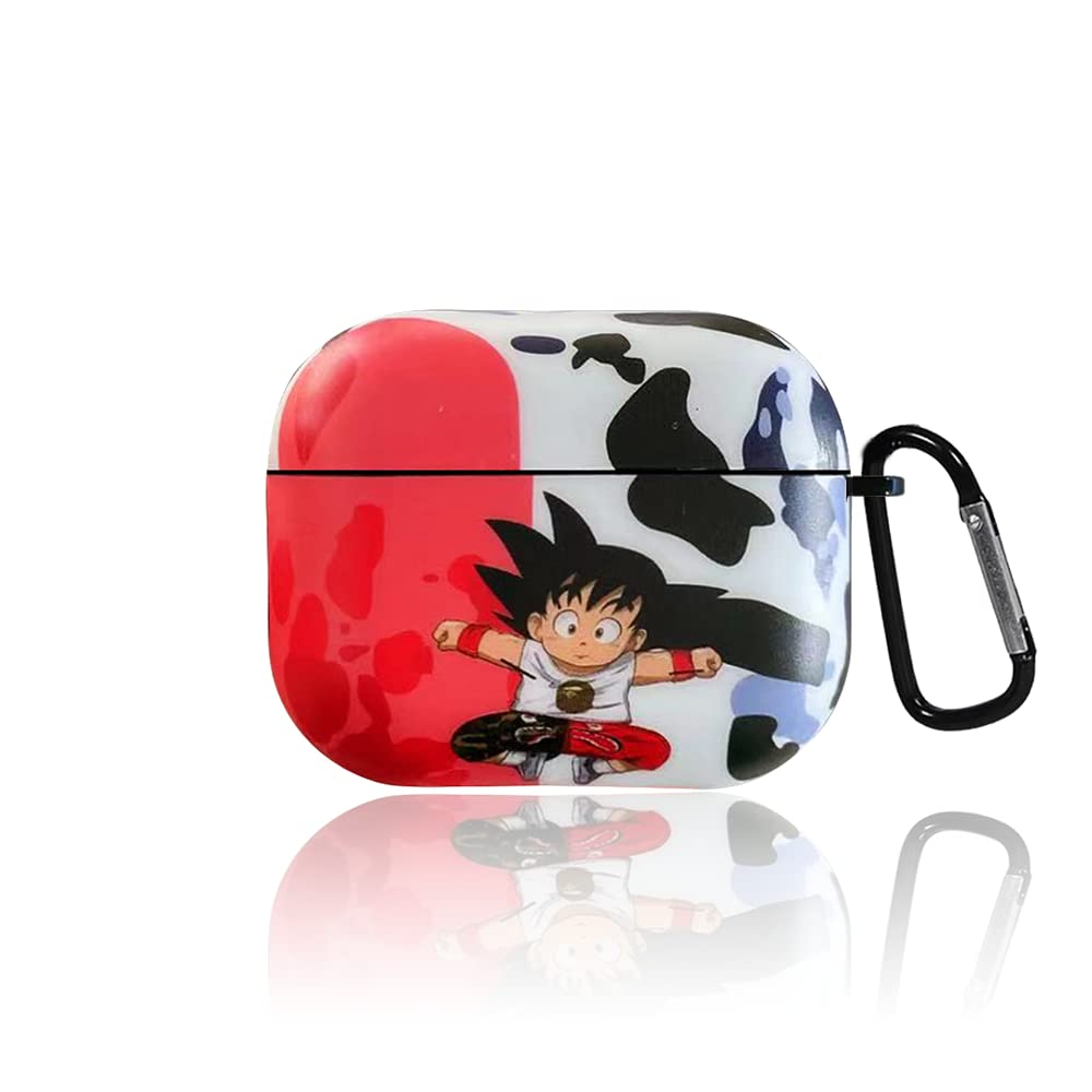 AirPods 3 Case with Keychain - Soft Protective Cover for Men & Women - Goku Red Design for Daily Use