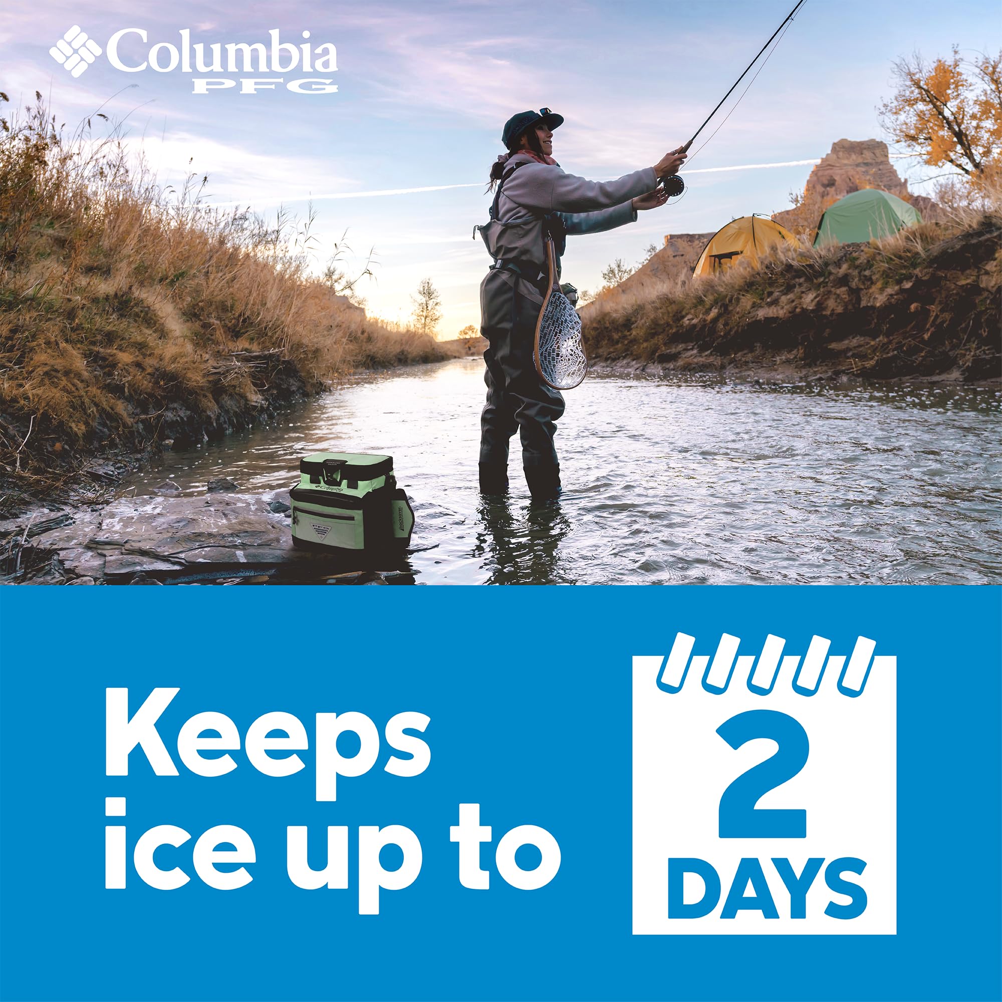 Columbia PFG Thermal Pack Coolers - Insulated Fishing & Outdoor Cooler Bags for Camping, Beach, Picnics & Tailgating - Keeps Drinks Cold for Hours