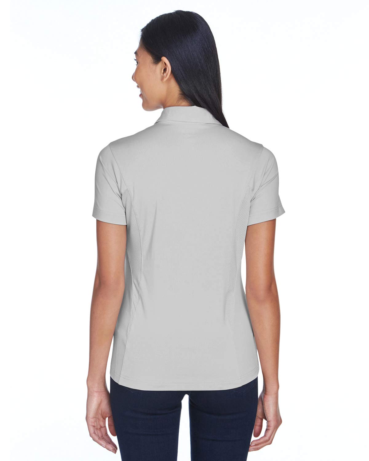 TEAM 365 Women's Performance Polo Shirt - Moisture Wicking, Breathable & Quick Dry Golf Tennis Workout Top (Sport Silver, Small) | Perfect for Golf, Tennis, Gym & Casual Wear