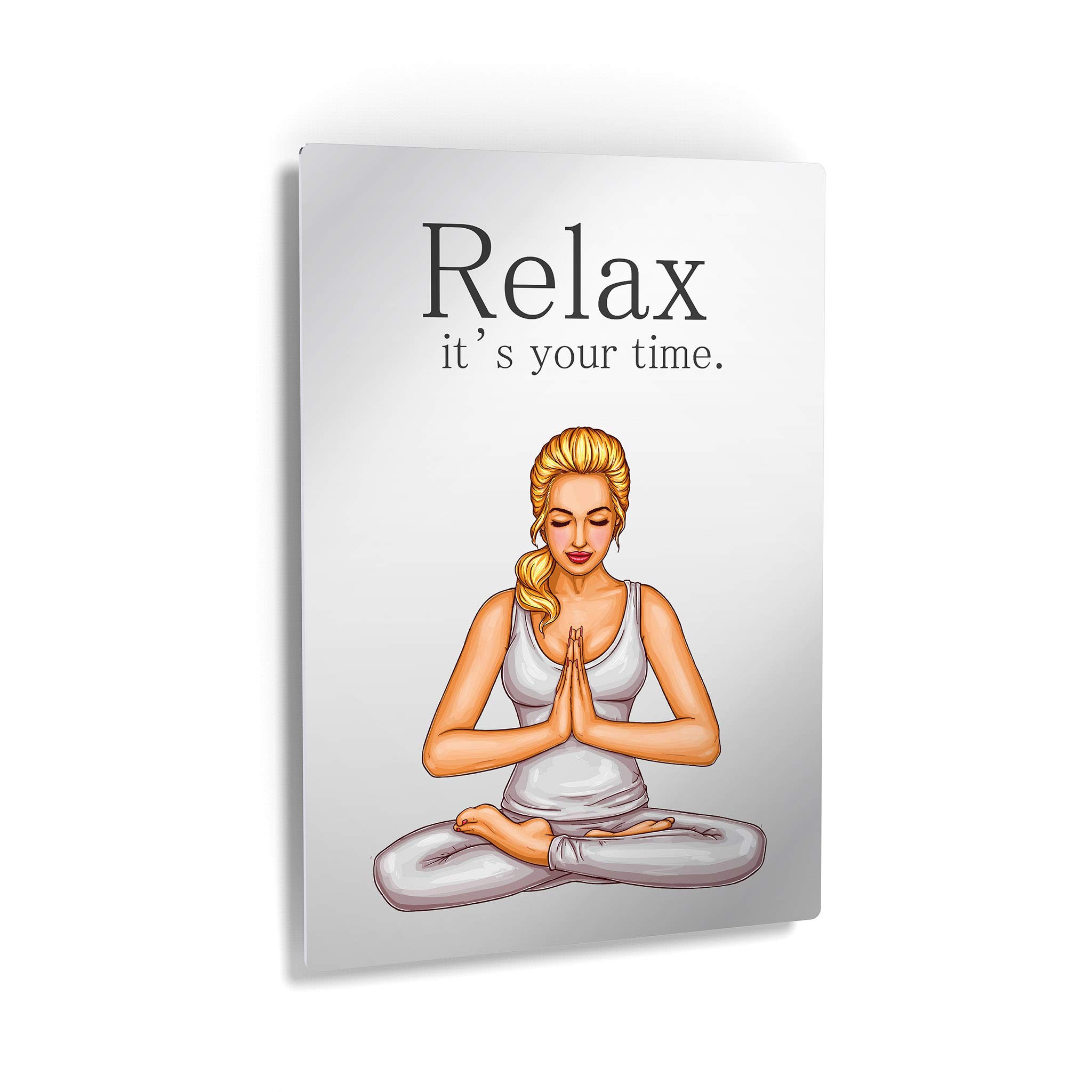 Funny Bathroom Wall Art - 'Relax It's Your Time' Metal Print Sign for Kids & Nursery Decor - Ready to Hang Home Decoration (40x30, Made in USA) - Perfect for Bathrooms, Playrooms & Relaxation Spaces