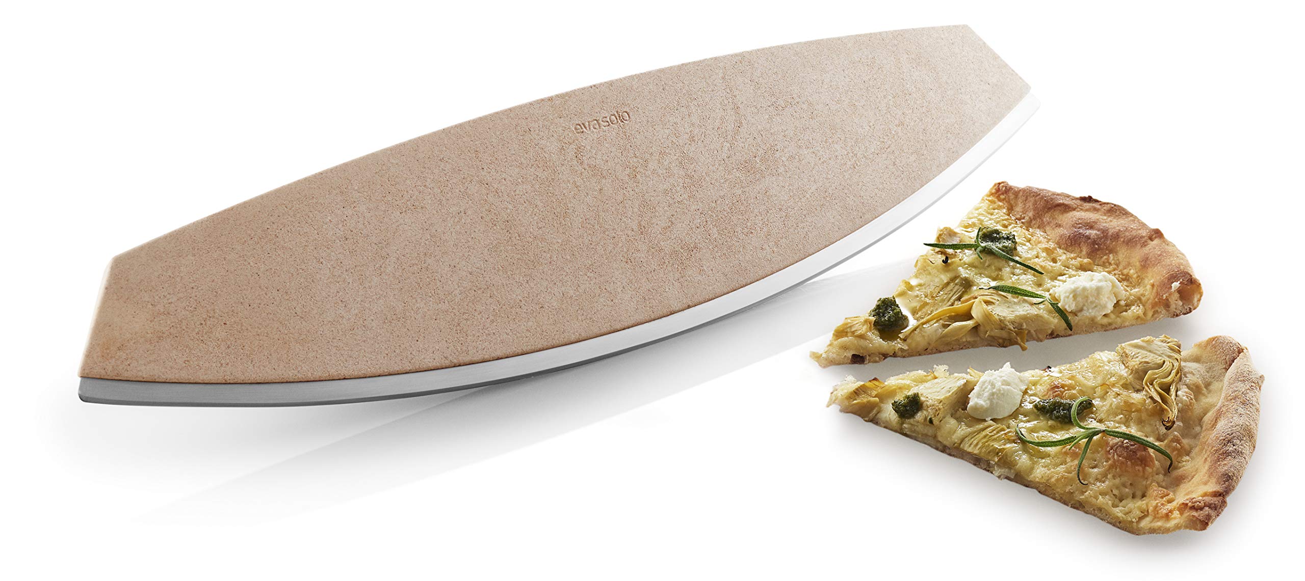 Premium Eva Solo Nordic Kitchen Pizza Knife & Herb Cutter - Stainless Steel Mezzaluna for Perfect Slicing - Ideal for Pizza, Herbs, Vegetables & Charcuterie Boards