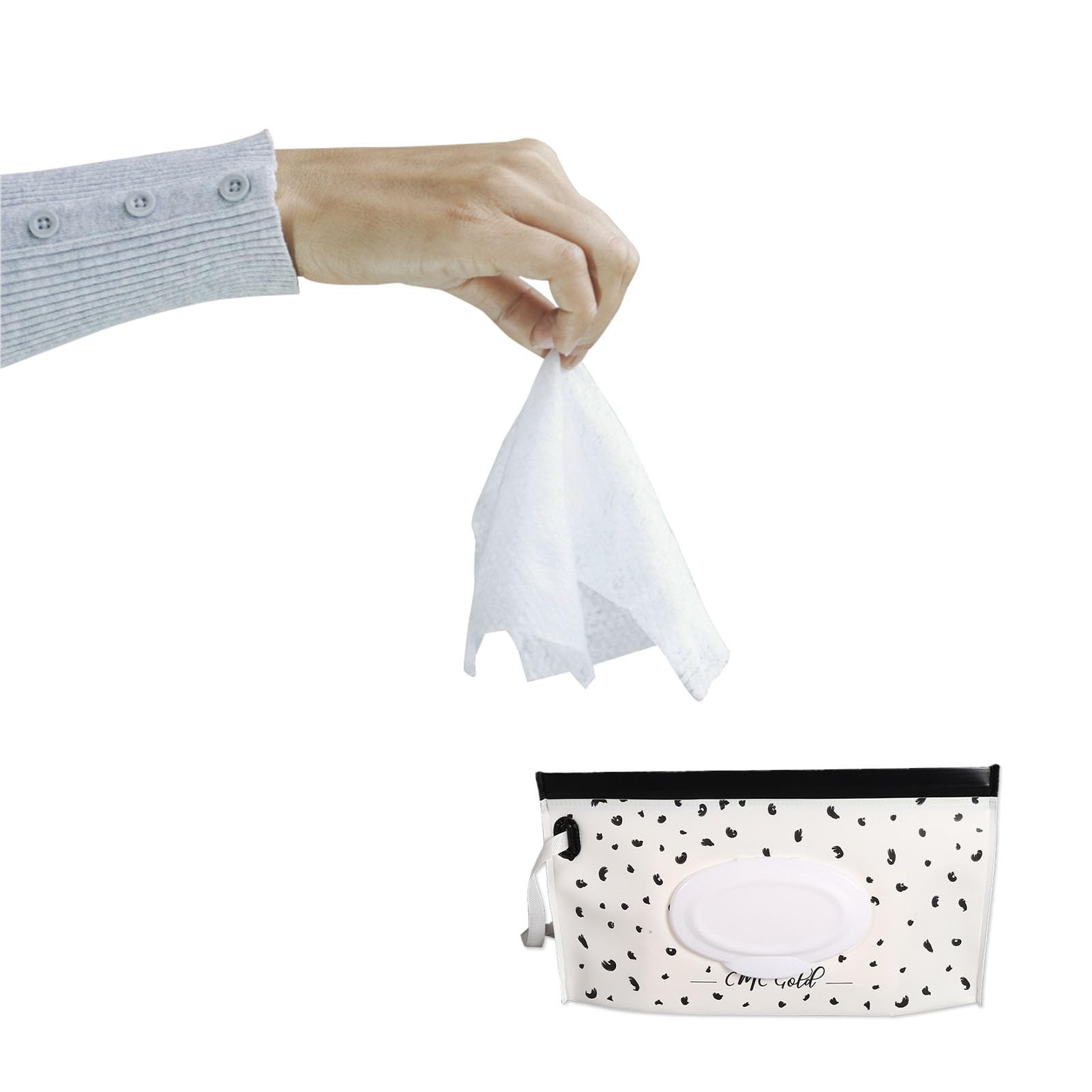 4 Pack Reusable Baby Wipe Dispenser Bags - Portable Wet Wipes Holder with Lid, Refillable Travel Wipes Pouch for Diaper Changing, On-the-Go Cleaning & Baby Care Essentials