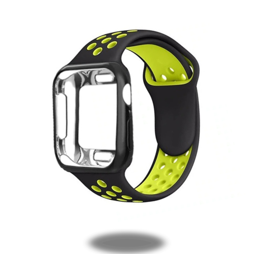 Sporty Silicone Band with Case - Durable & Comfortable Wristband for Smartwatches, Fitness Trackers - Perfect for Running, Gym & Outdoor Activities