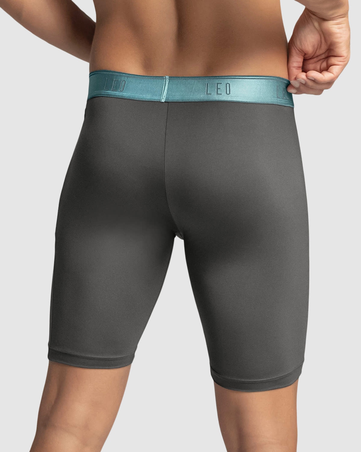 Breathable Long Athletic Boxer Briefs with Side Pocket - Moisture-Wicking Men's Underwear for Sports & Workout