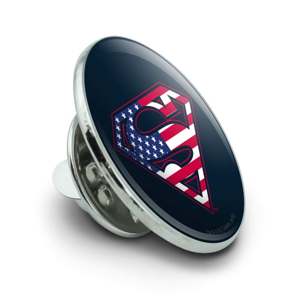 Superman USA American Flag Shield Logo 0.75