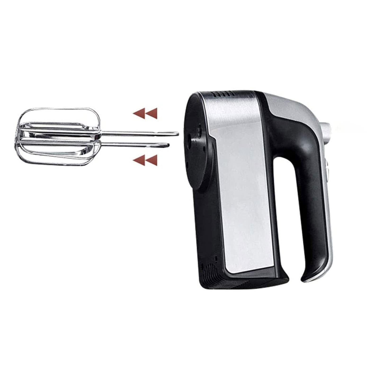 HHWKSJ 5-Speed Electric Hand Mixer with 4 Stainless Steel Attachments (2 Dough Hooks & 2 Beaters) - Perfect for Baking Cakes, Whipping Cream, Mixing Cookie Dough & More - Ideal for Home Bakers & Kitchen Enthusiasts (White)