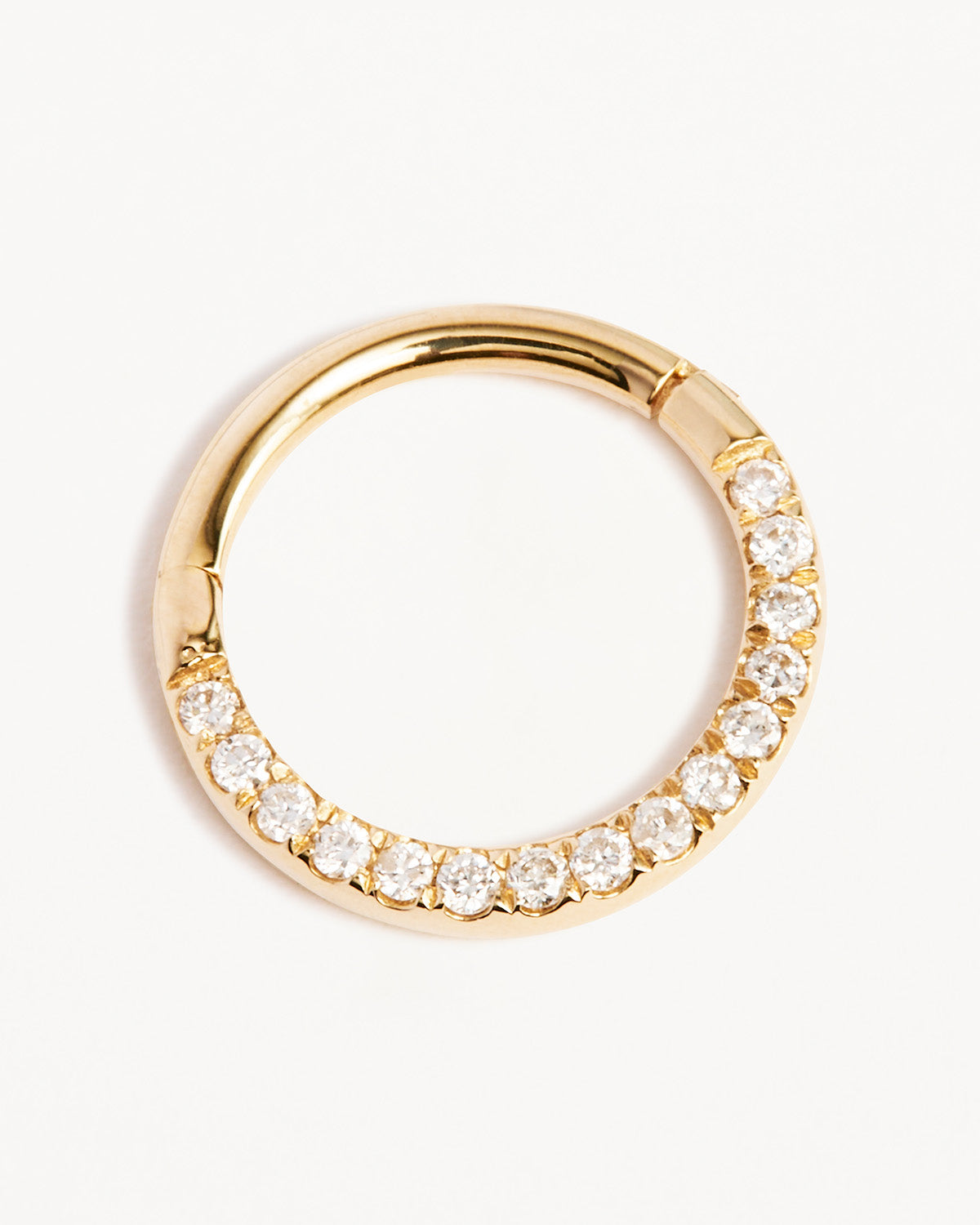 14K Solid Gold Diamond Radiant Daith Cartilage Earrings for Women - Dainty Cartilage Hoop Earrings for Tragus, Helix & Conch Piercings - Perfect for Everyday Wear & Special Occasions