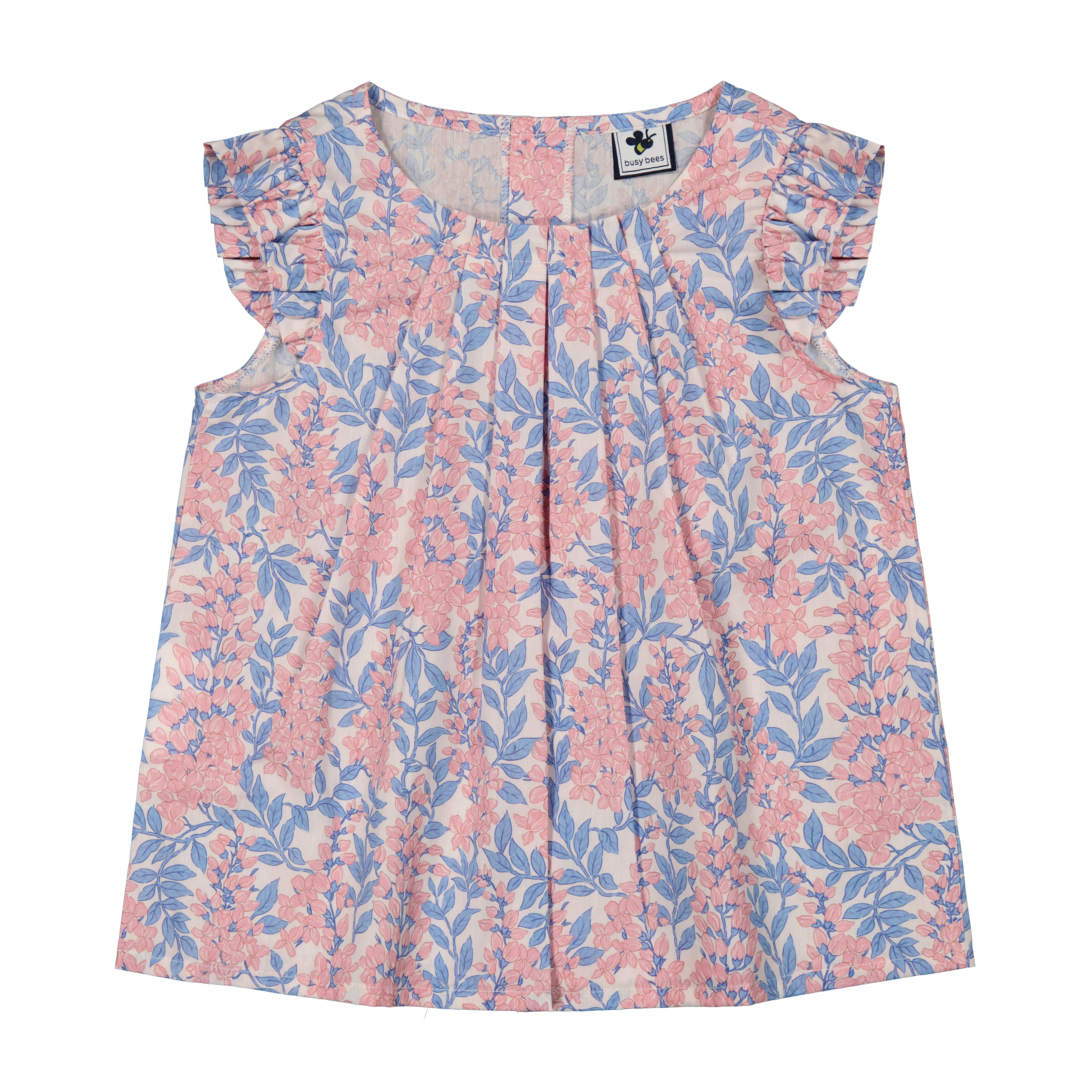 Dede Women's Flutter Sleeve Blouse - Soft Pink Azalea Color, Casual & Elegant Tops for Spring/Summer, Perfect for Office, Date Night & Weekend Outings