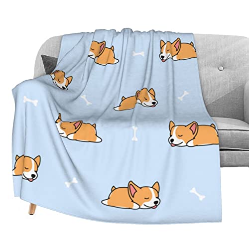 Cartoon Sleep Corgi Cute Blue