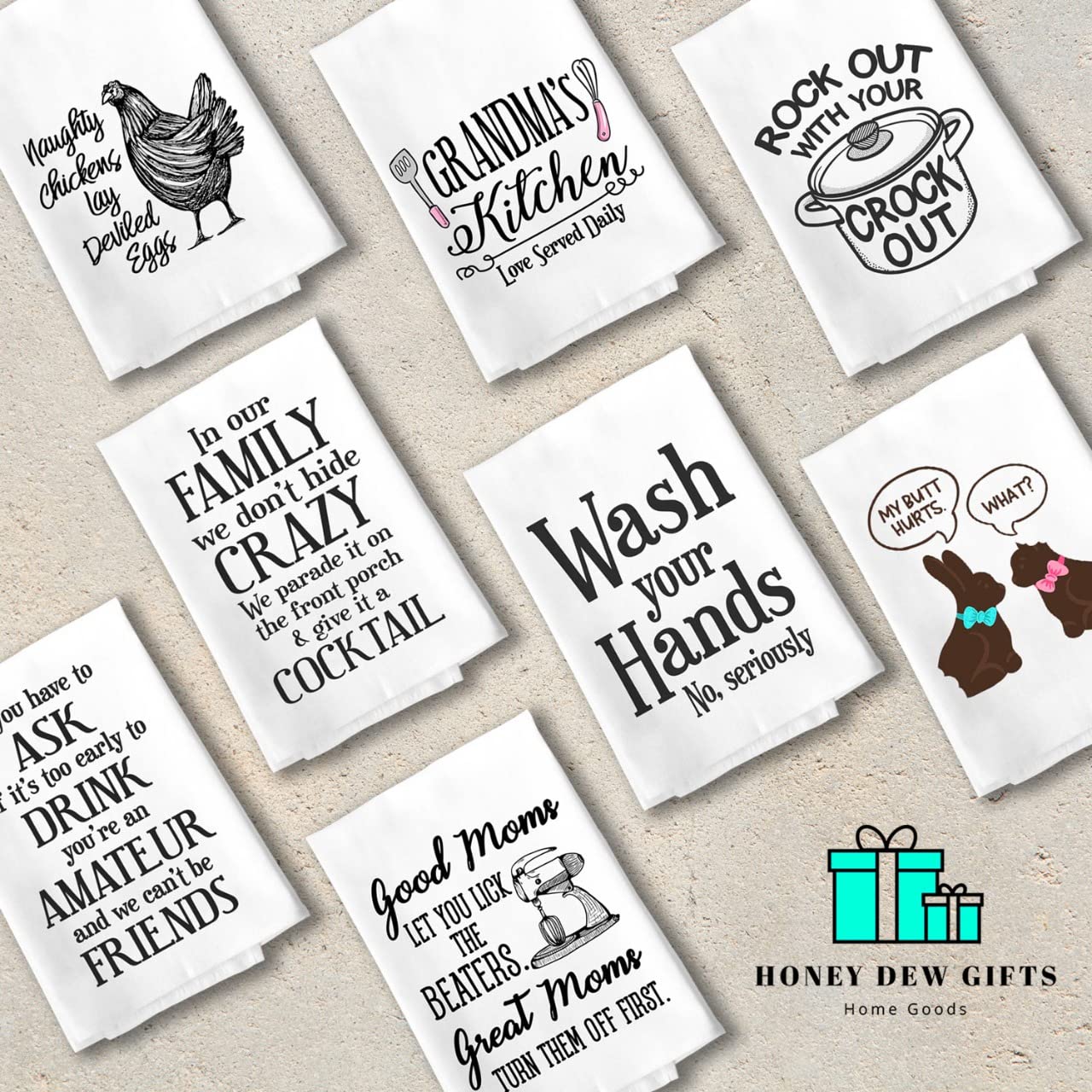 27x27in Cotton Flour Sack Towels - Honey Dew Gifts for Teachers & Kitchen Use