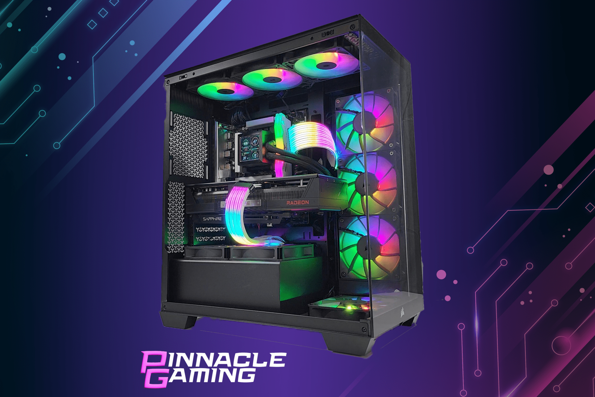 Custom Gaming Desktop PC - Intel Core i9, RTX 5070, 32GB DDR5, 2TB SSD, WiFi 6 - High Performance Computer for Streaming, Esports & 4K Gaming