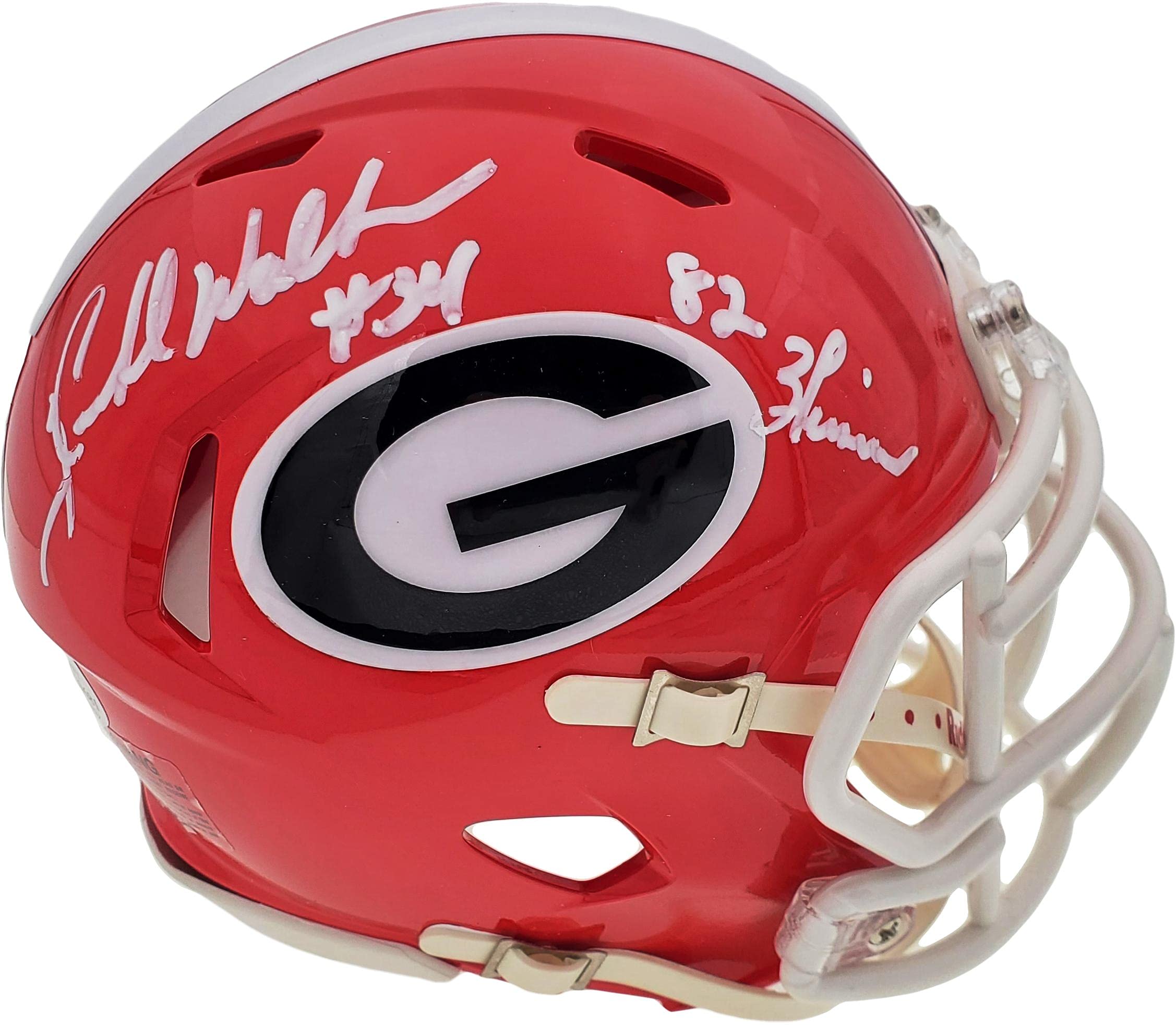 Herschel Walker UGA Bulldogs Autographed Riddell Speed Mini Helmet - Authentic Collectible Football Memorabilia for Fans and Sports Enthusiasts - Perfect for Display, Gifts, and Home Decor