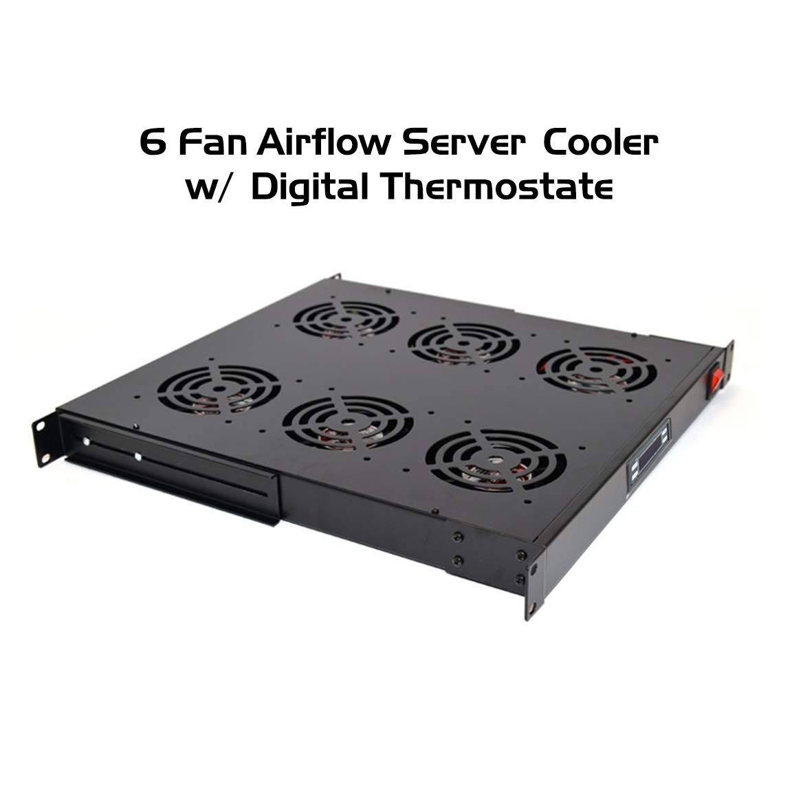 Dual Cooling Fans for 19'' Wide Standard Server Cabinet/Rack - 6 High-Performance Fans | Server Room Cooling Solution for Data Centers & IT Equipment