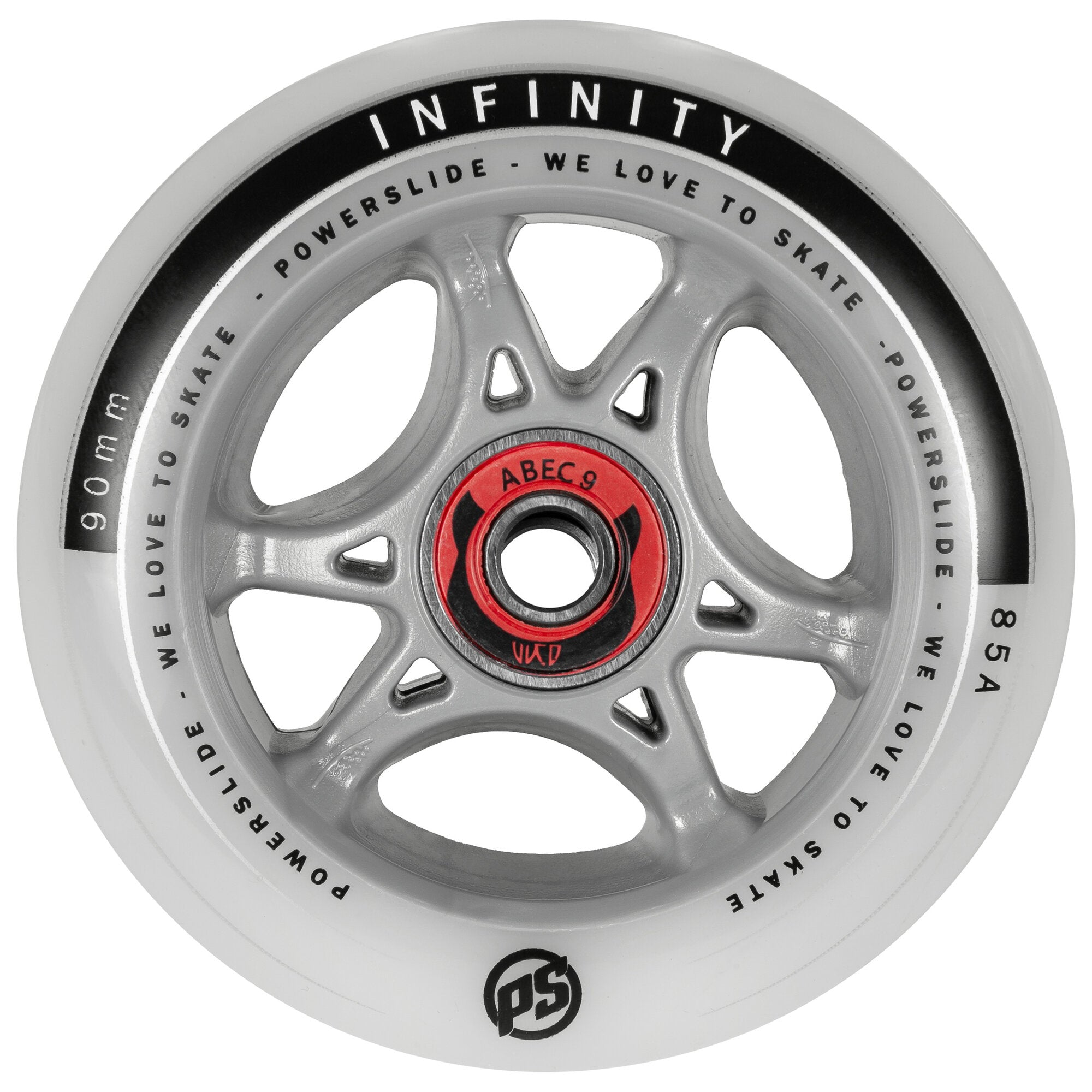 Infinity 90 RTR ABEC9 Skateboard Wheels with Spacer - 4 Pack Set for Smooth and Fast Riding - Perfect for Street Skating, Longboarding, and Park Tricks
