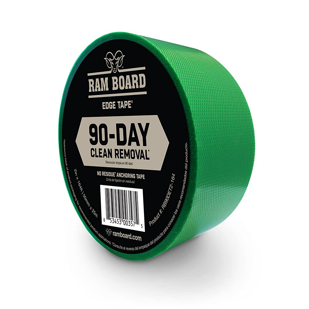 Ram Board Edge Tape - 90-Day Clean Removal No Residue Anchoring Tape - 2