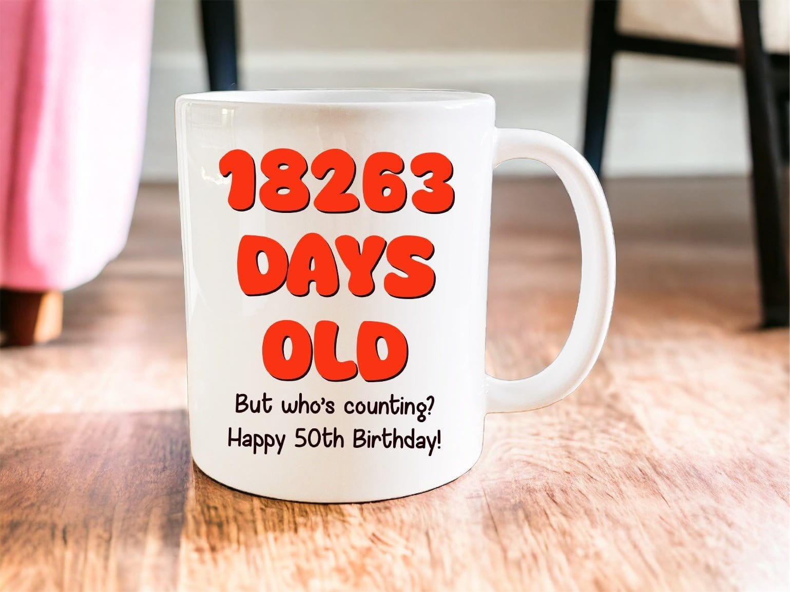 50th Birthday Gift - 18263 Days Old Coffee Mug for Men & Women - Funny Novelty Cup for 50th Birthday Party, Office, or Home Use