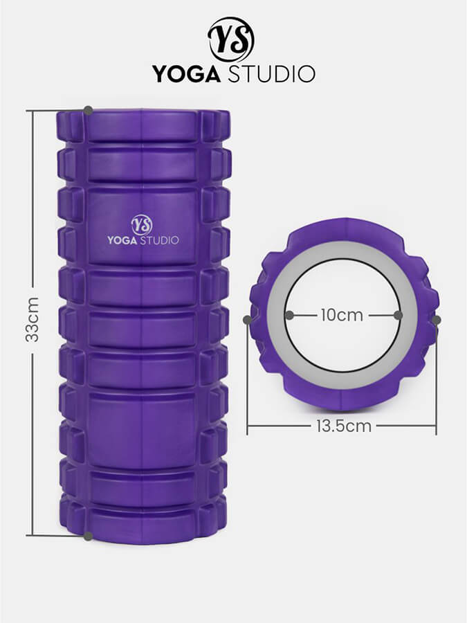 Yoga Studio SMR Trigger Point Grid Foam Massage Roller for Muscle Recovery & Pain Relief - Perfect for Yoga, Fitness, and Post-Workout Recovery