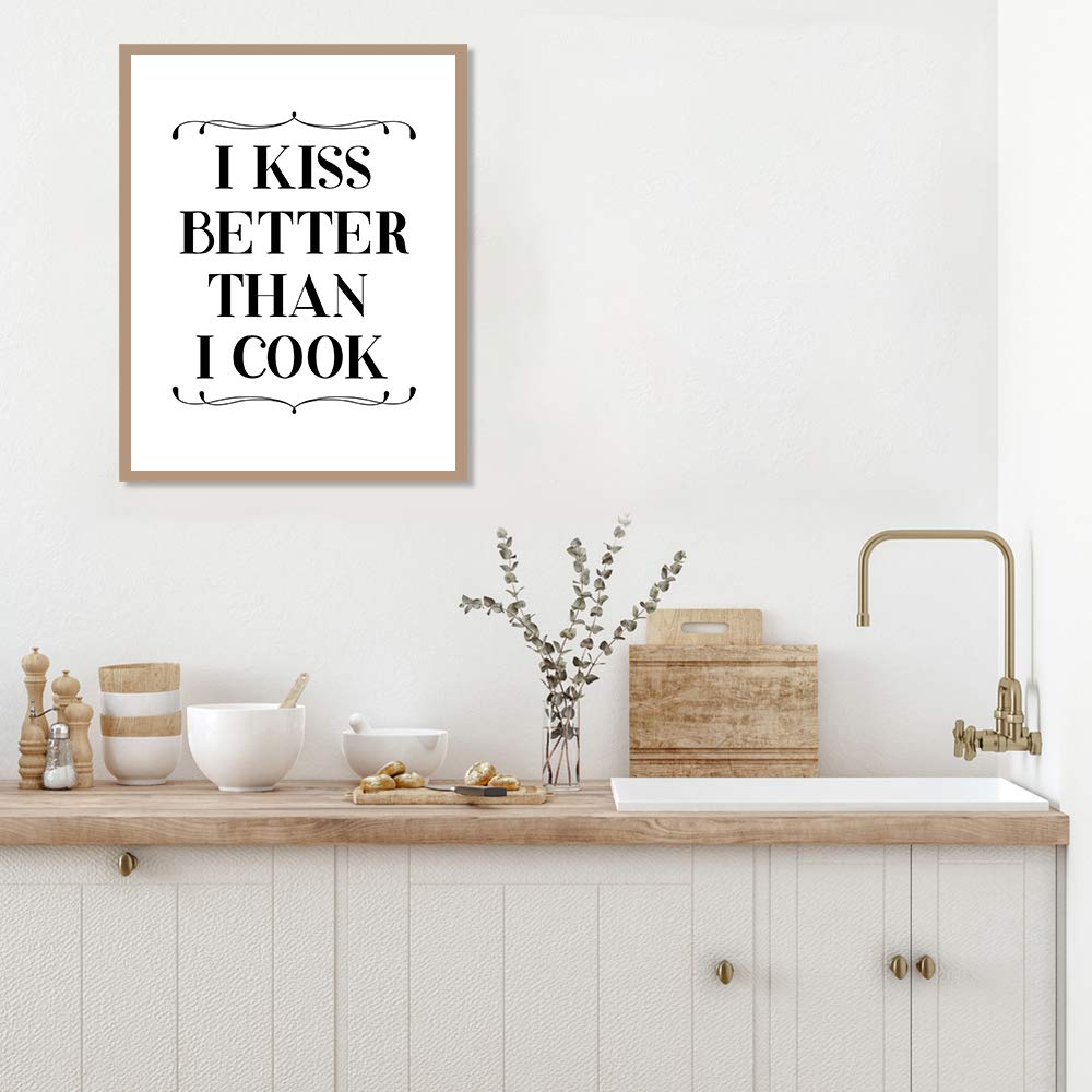 Cook Wall Art Print - 8x10 Unframed, Minimalist Kitchen Decor for Modern Homes