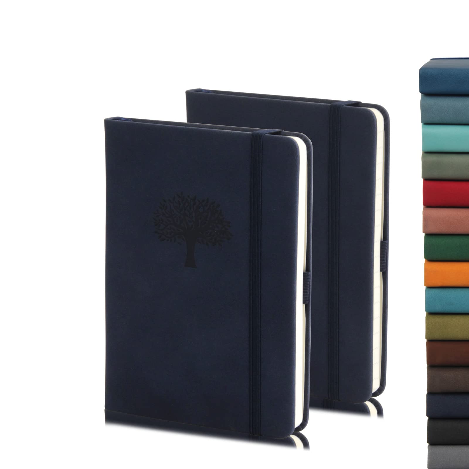 Premium 2-Pack WERTIOO A6 Leather Notebook Set - 5.7