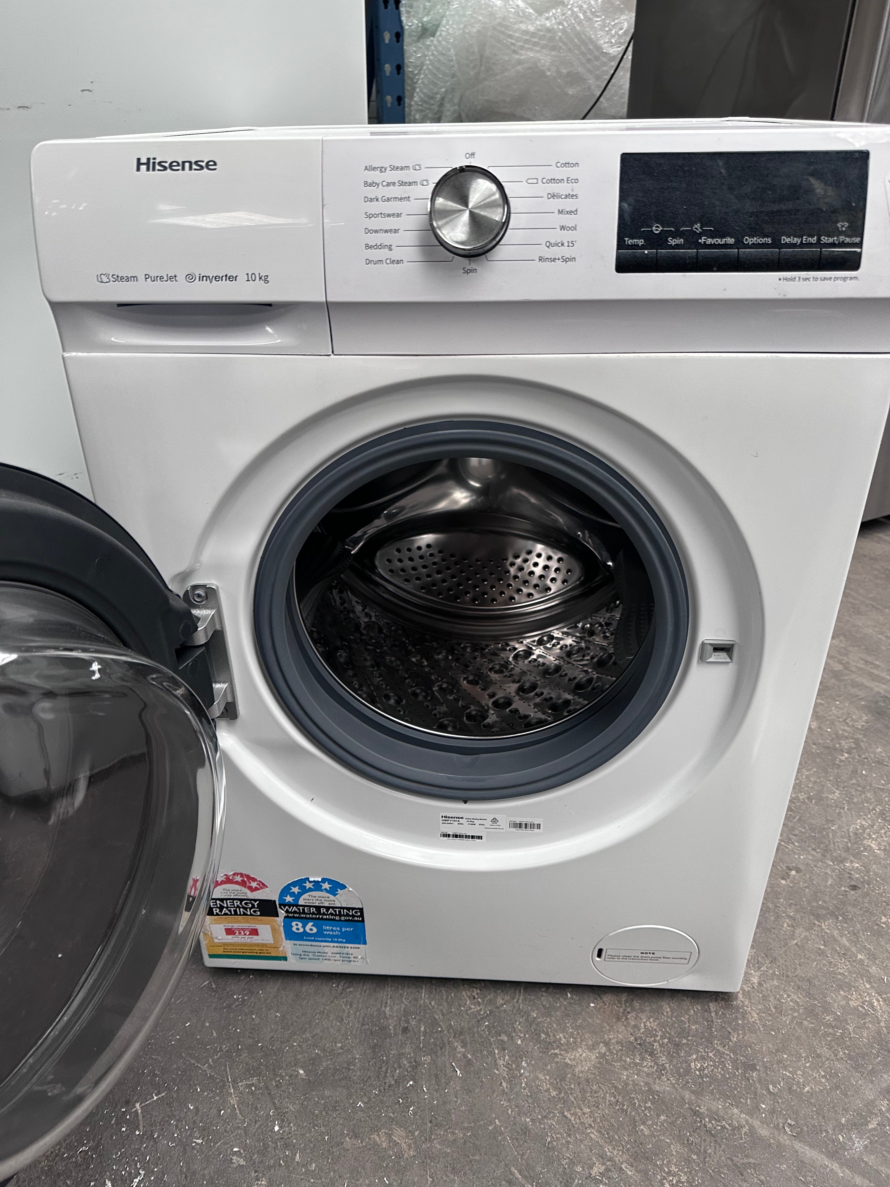 Hisense 10kg Front Load Washing Machine - Energy Efficient, Quiet Operation [Certified Refurbished] - Perfect for Apartments, Small Homes & Laundry Rooms